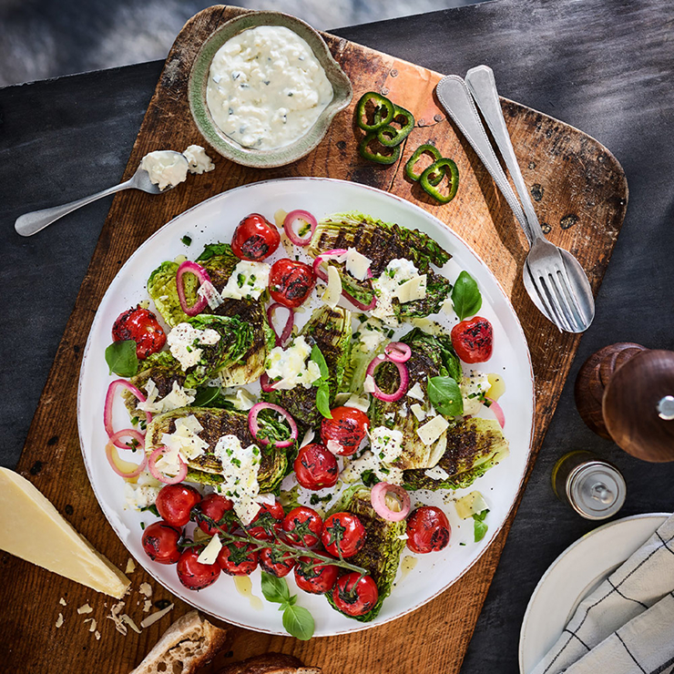 GRILLAD SALLAD – MED PRÄSTOSTKRÄM